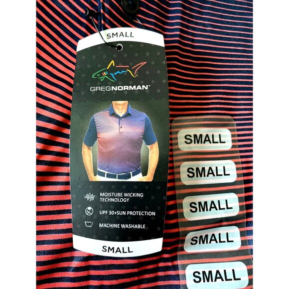 Greg Norman Small Mens Polo Shirt With Moisture-Wicking Technology UPF 30+ Sun P - Picture 2 of 4